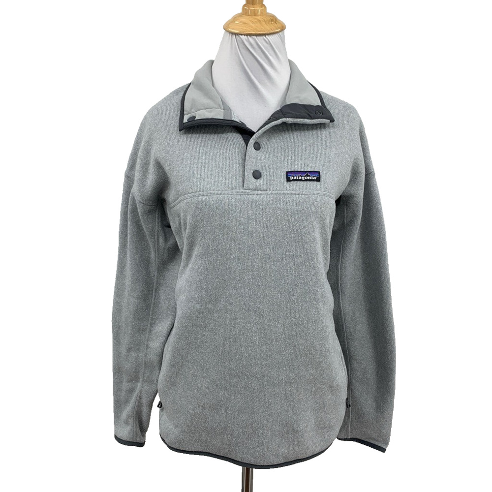 Patagonia Better Sweater Womens L Large Ash Grey Lightweight Marsupial Pullover